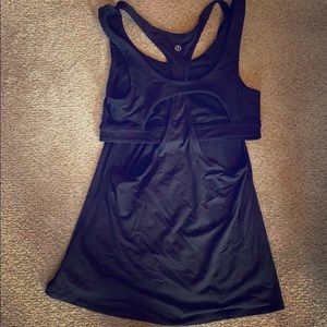 Black two piece Lululemon top